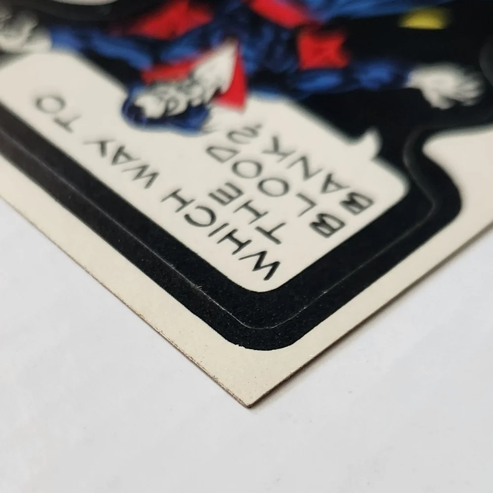 🧛‍♂️VINTAGE 1975 Topps Marvel Comic Book Heroes MORBIUS Sticker - Rare Tan Back